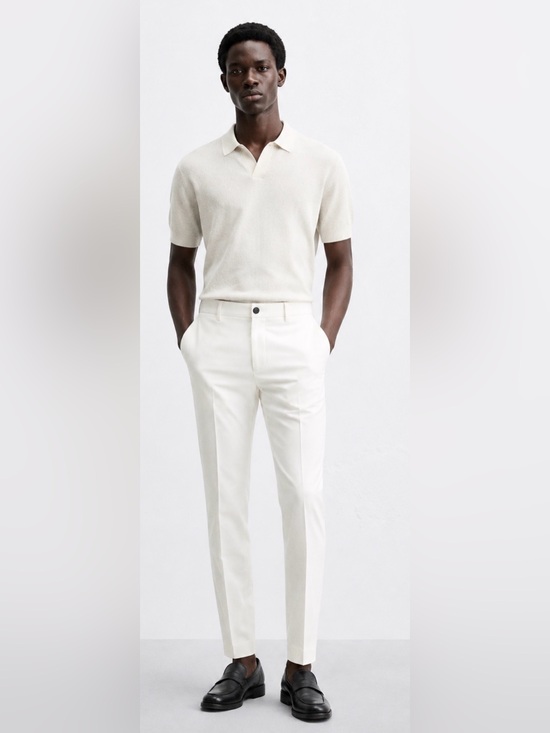 Zara Other - Zara Men's Cream Dress Pants - Slim Tailored Style